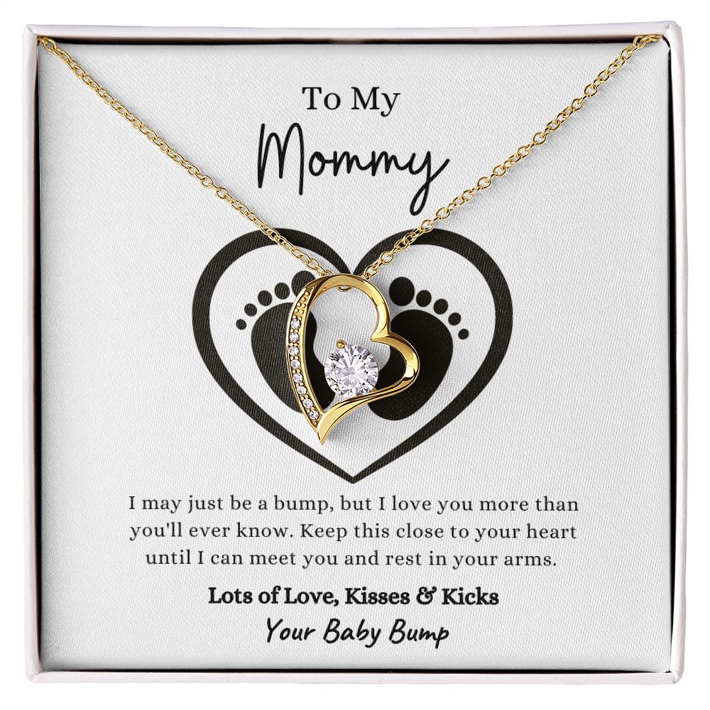 To My Mommy | I Love You More than You'll Ever Know (Forever Love Necklace) 18k Yellow Gold Finish / Standard Box Helenity Gift Shop