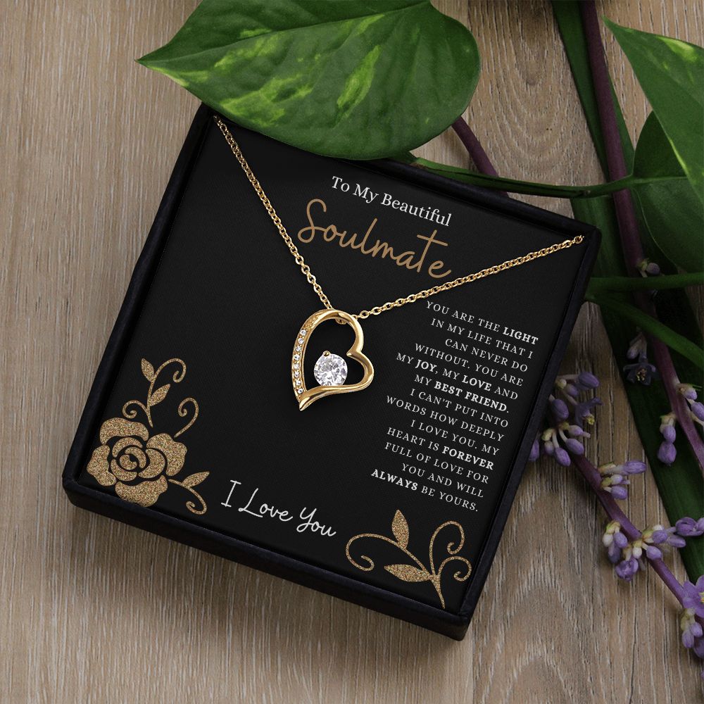To My Beautiful Soulmate | The Light in My Life | Forever Love Necklace Helenity Gift Shop