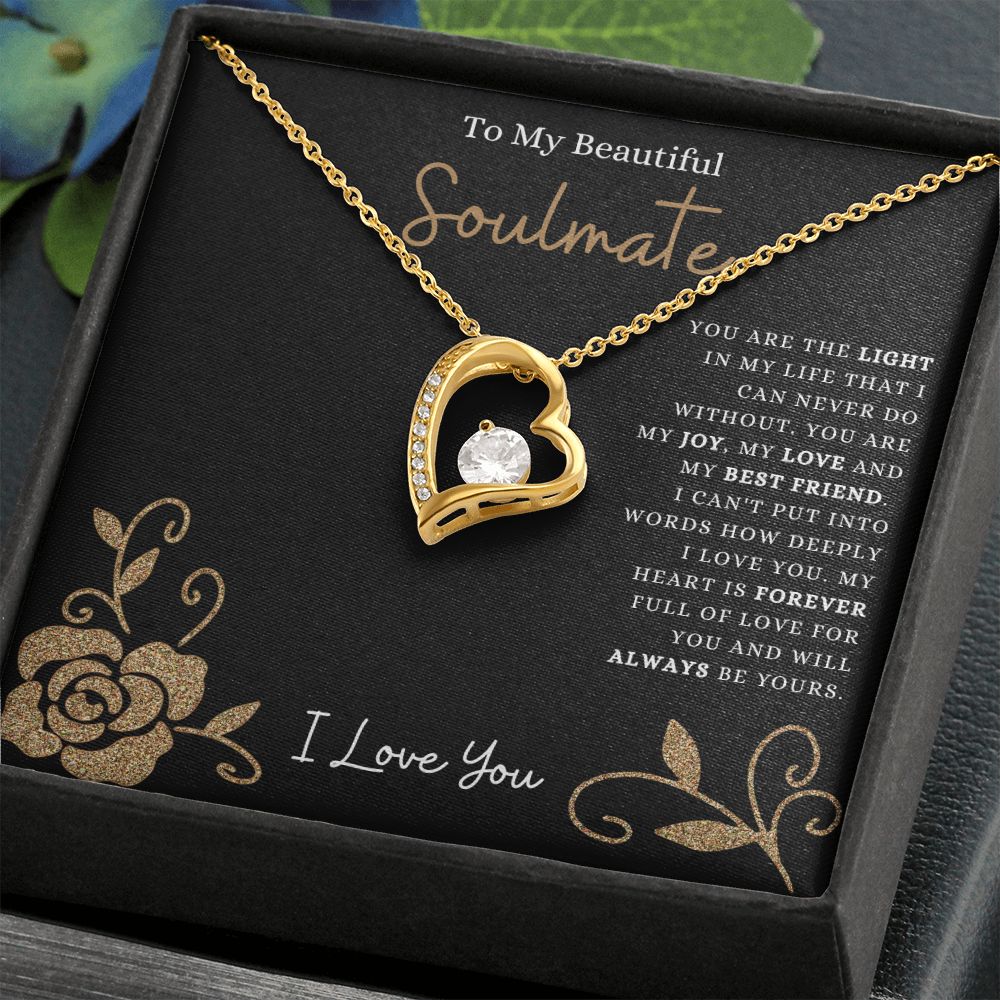 To My Beautiful Soulmate | The Light in My Life | Forever Love Necklace Helenity Gift Shop