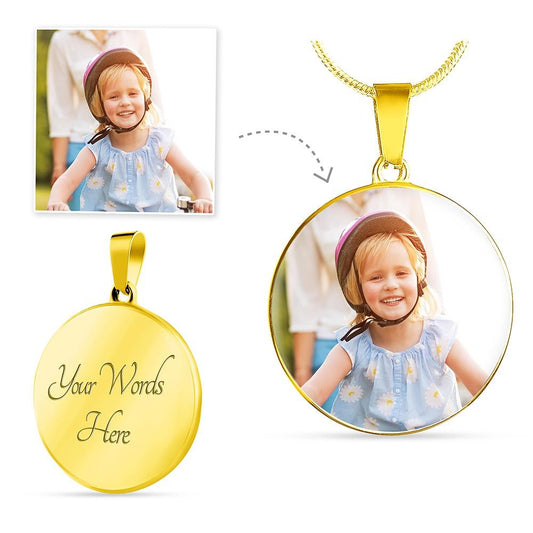 CustomizeMe-Round Necklace Luxury Necklace (Gold) / Yes Helenity Gift Shop