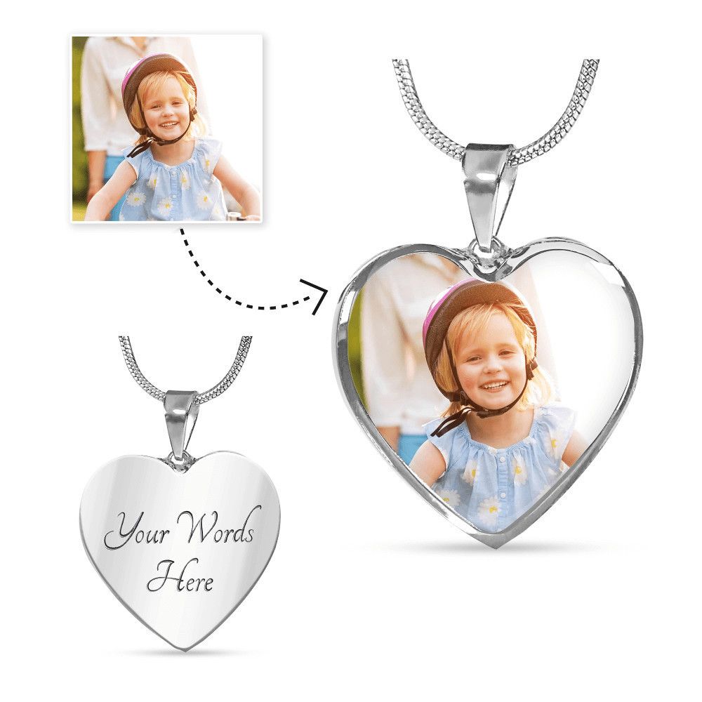 CustomizeMe- Heart Necklace Luxury Necklace (Silver) / Yes Helenity Gift Shop