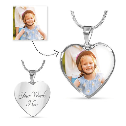 CustomizeMe- Heart Necklace Luxury Necklace (Silver) / Yes Helenity Gift Shop