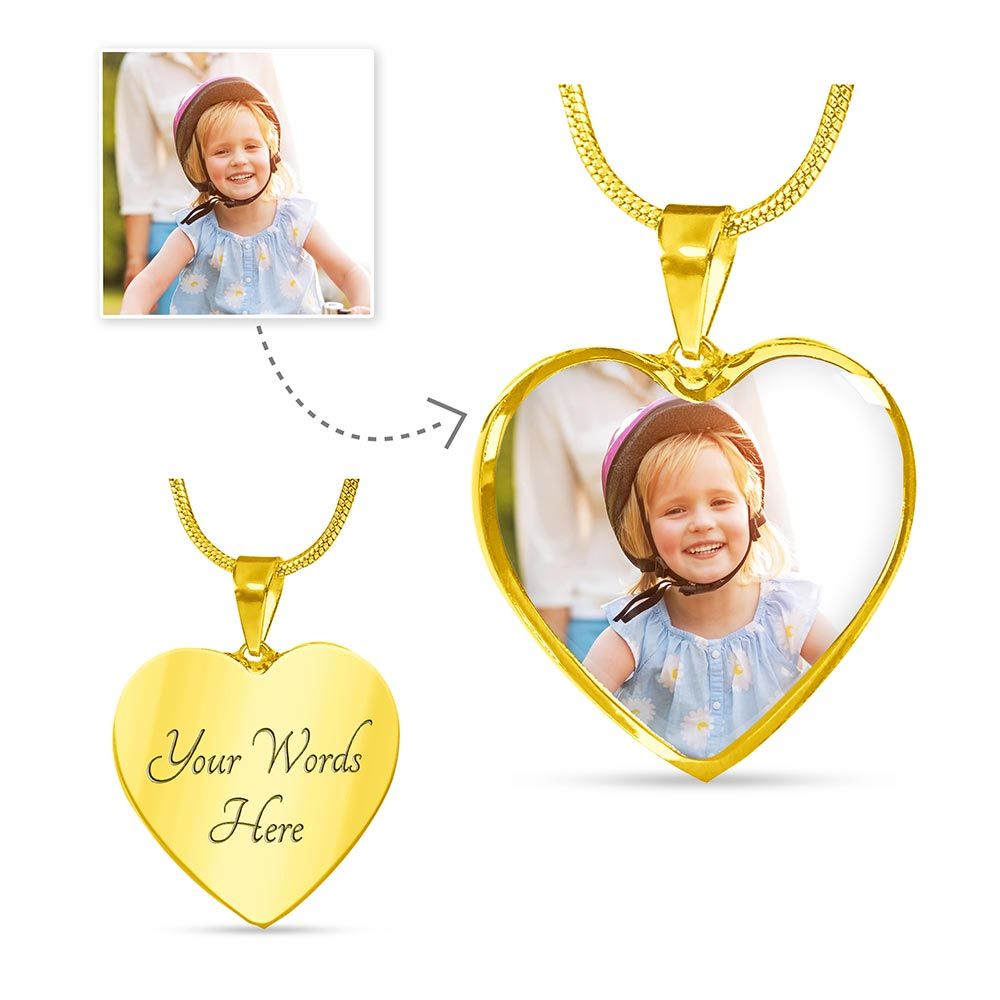 CustomizeMe- Heart Necklace Luxury Necklace (Gold) / Yes Helenity Gift Shop