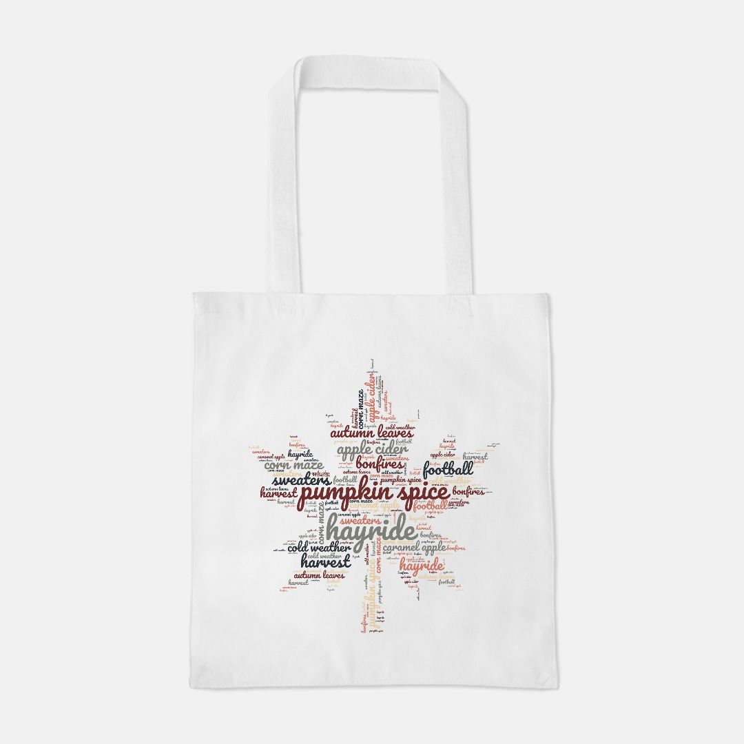 Fall-Inspired Leaf Tote Bag Helenity Gift Shop