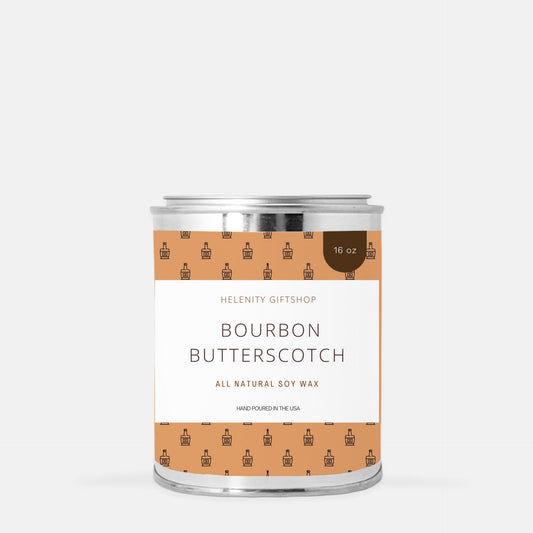 Bourbon Butterscotch Paint Can Candle 16oz Helenity Gift Shop