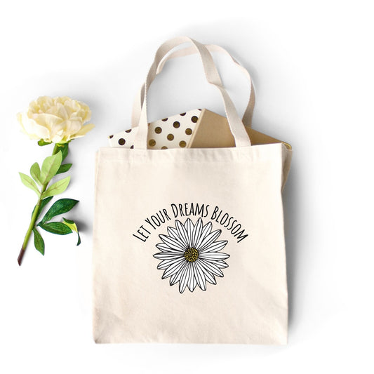 Let Your Dreams Blossom Tote Bag Heavy Helenity Gift Shop