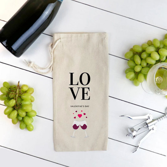 LOVE Valentine's Day Wine Bag Helenity Gift Shop
