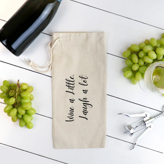 Wine a Little, Laugh a Lot - Wine Bag Helenity Gift Shop